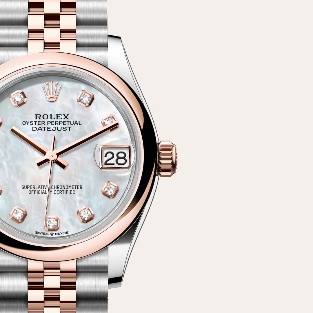 Rolex Datejust in Everose Rolesor - combination of Oystersteel and Everose gold, M278241-0026 - Clarkson Jewelers