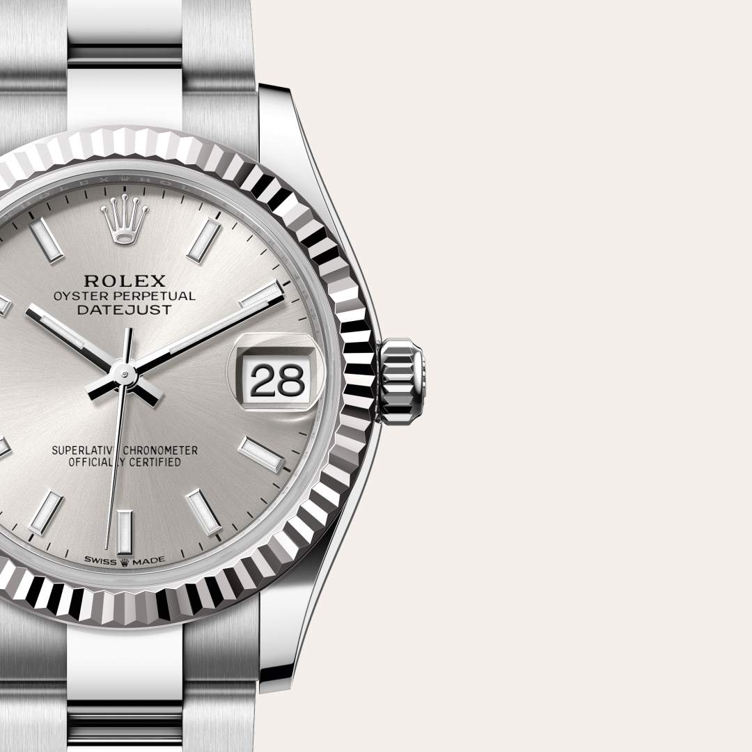 Rolex Datejust in White Rolesor - combination of Oystersteel and white gold, M278274-0011 - Little Switzerland
