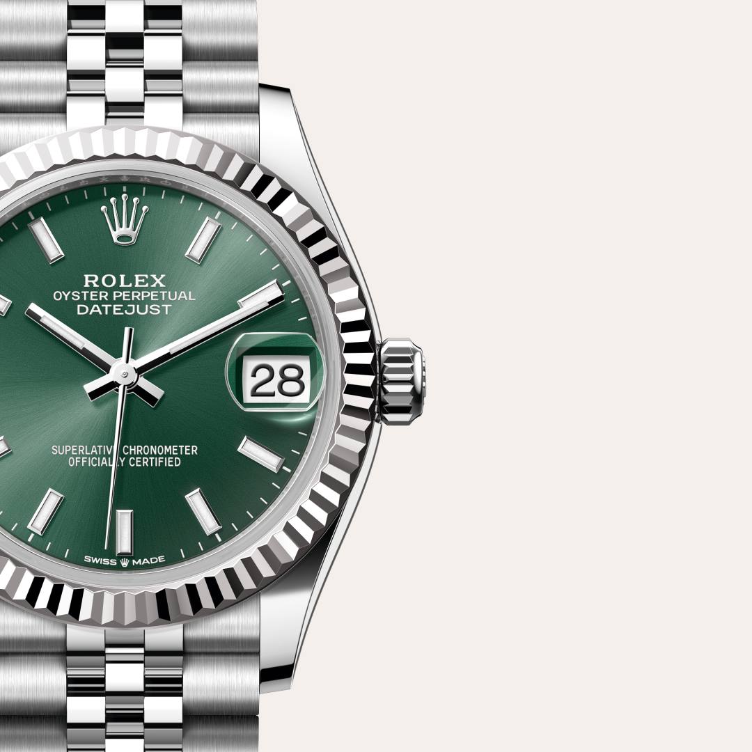 Rolex Datejust in White Rolesor - combination of Oystersteel and white gold, M278274-0018 - Meierotto Jewelers