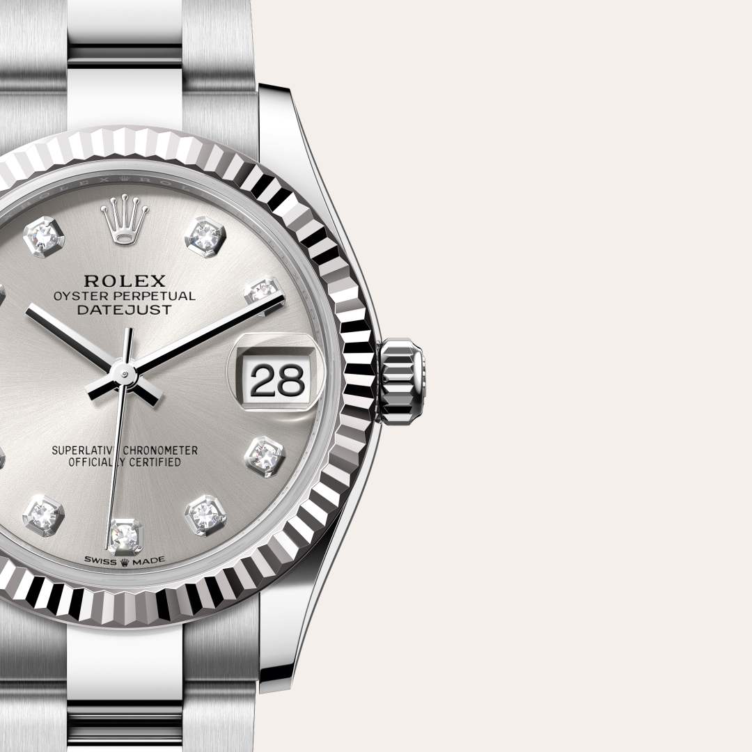 Rolex Datejust in White Rolesor - combination of Oystersteel and white gold, M278274-0029 - Clarkson Jewelers