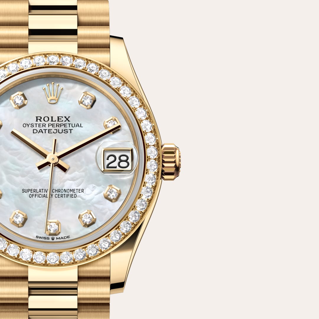 Rolex Datejust in 18 kt yellow gold, M278288RBR-0006 - Little Switzerland