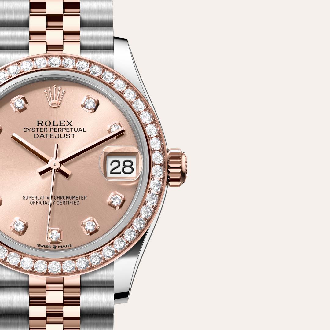 Rolex Datejust in Everose Rolesor - combination of Oystersteel and Everose gold, M278381RBR-0024 - Schiffman's Jewelers