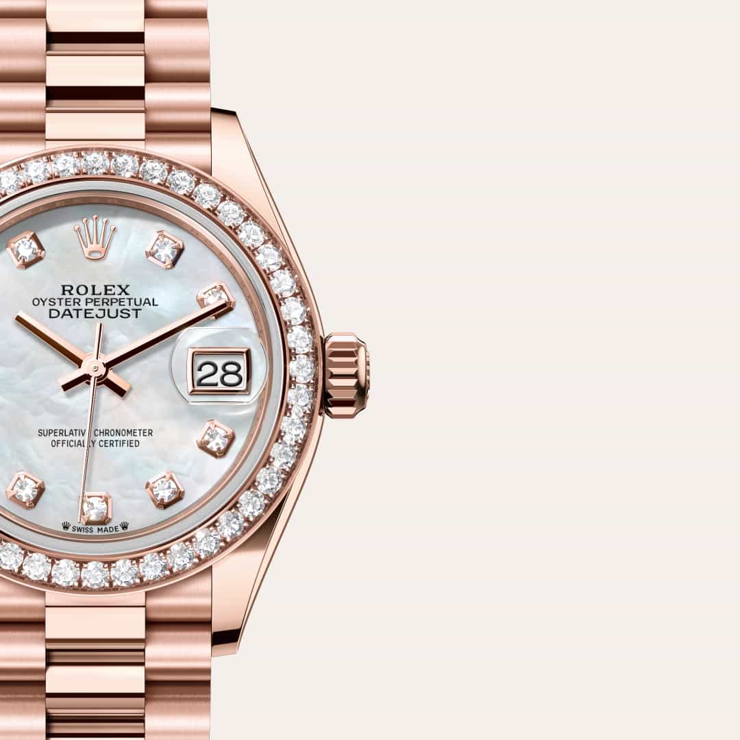 Rolex Lady-Datejust in 18 kt Everose gold, M279135RBR-0010 - Clarkson Jewelers