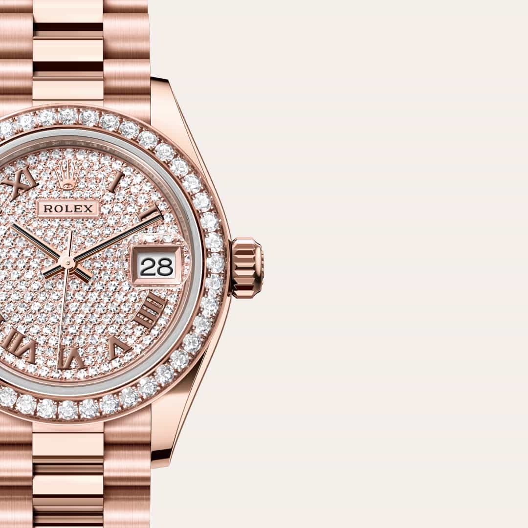 Rolex Lady-Datejust in 18 kt Everose gold, M279135RBR-0021 - Lenox Jewelers