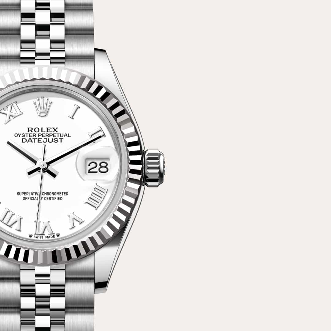 Rolex Lady-Datejust in White Rolesor - combination of Oystersteel and white gold, M279174-0019 - Walters & Hogsett