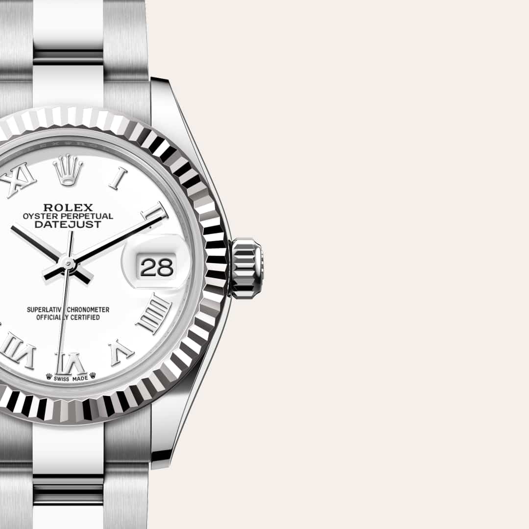 Rolex Lady-Datejust in White Rolesor - combination of Oystersteel and white gold, M279174-0020 - Clarkson Jewelers