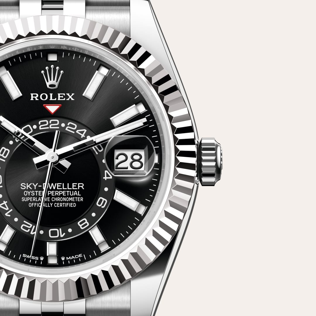 Rolex Sky-Dweller in White Rolesor - combination of Oystersteel and white gold, M336934-0008 - Little Switzerland