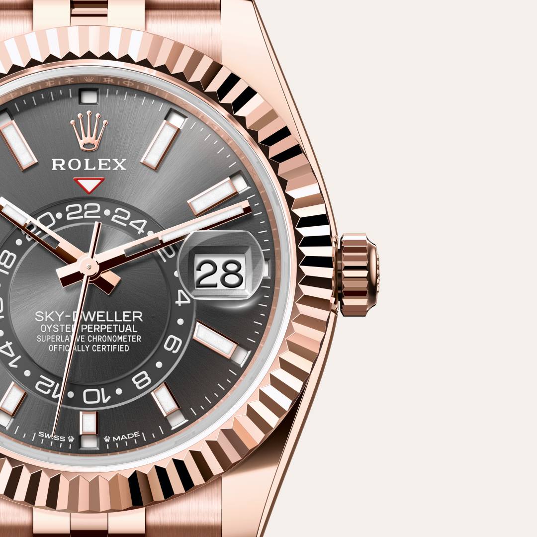 Rolex Sky-Dweller in 18 kt Everose gold, M336935-0008 - Jewelers Trade Shop