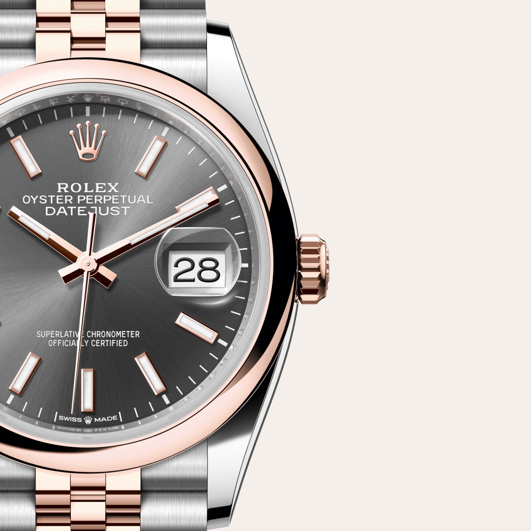 Rolex Datejust in Everose Rolesor - combination of Oystersteel and Everose gold, M126201-0013 - Clarkson Jewelers