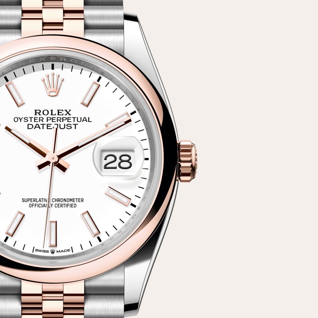Rolex Datejust in Everose Rolesor - combination of Oystersteel and Everose gold, M126201-0017 - Meierotto Jewelers
