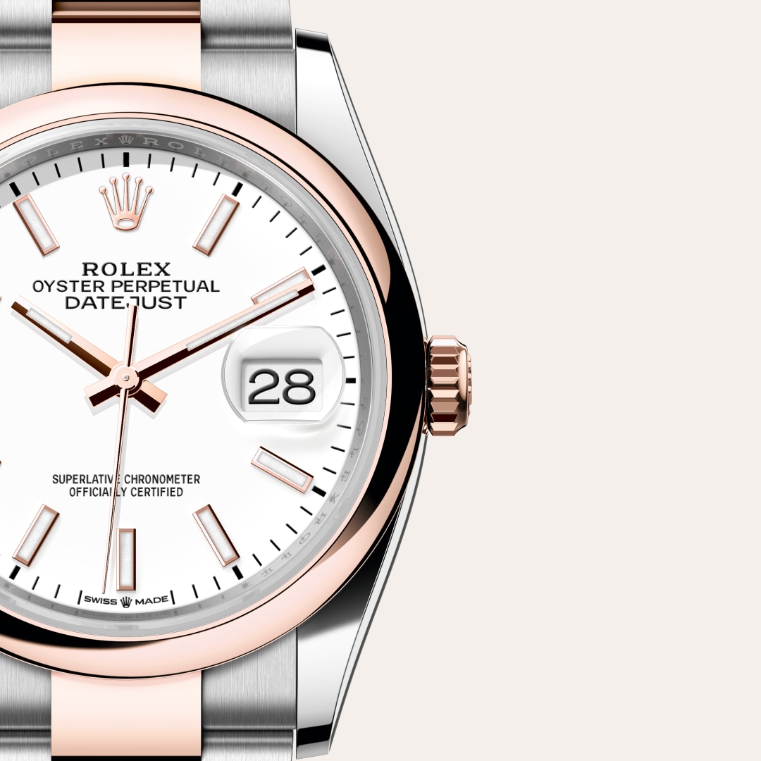 Rolex Datejust in Everose Rolesor - combination of Oystersteel and Everose gold, M126201-0018 - Clarkson Jewelers
