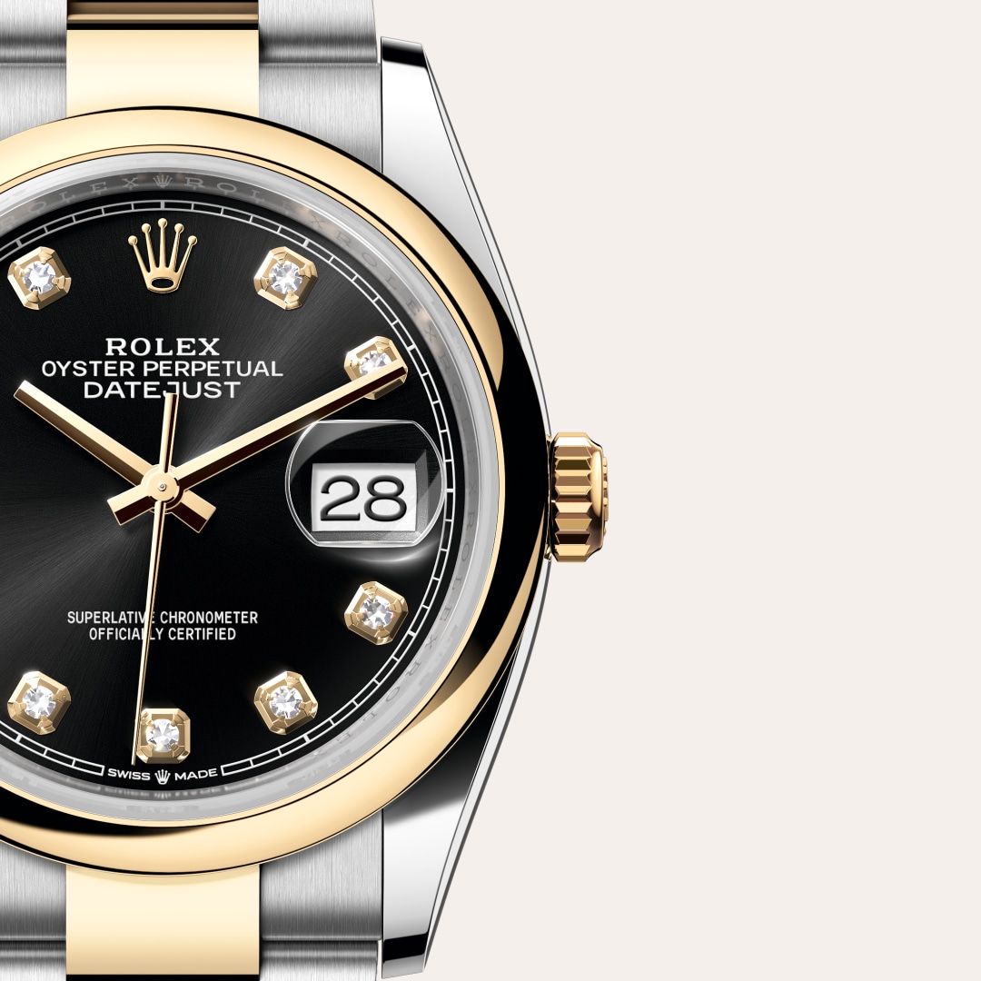 Rolex Datejust in Yellow Rolesor - combination of Oystersteel and yellow gold, M126203-0022 - Clarkson Jewelers