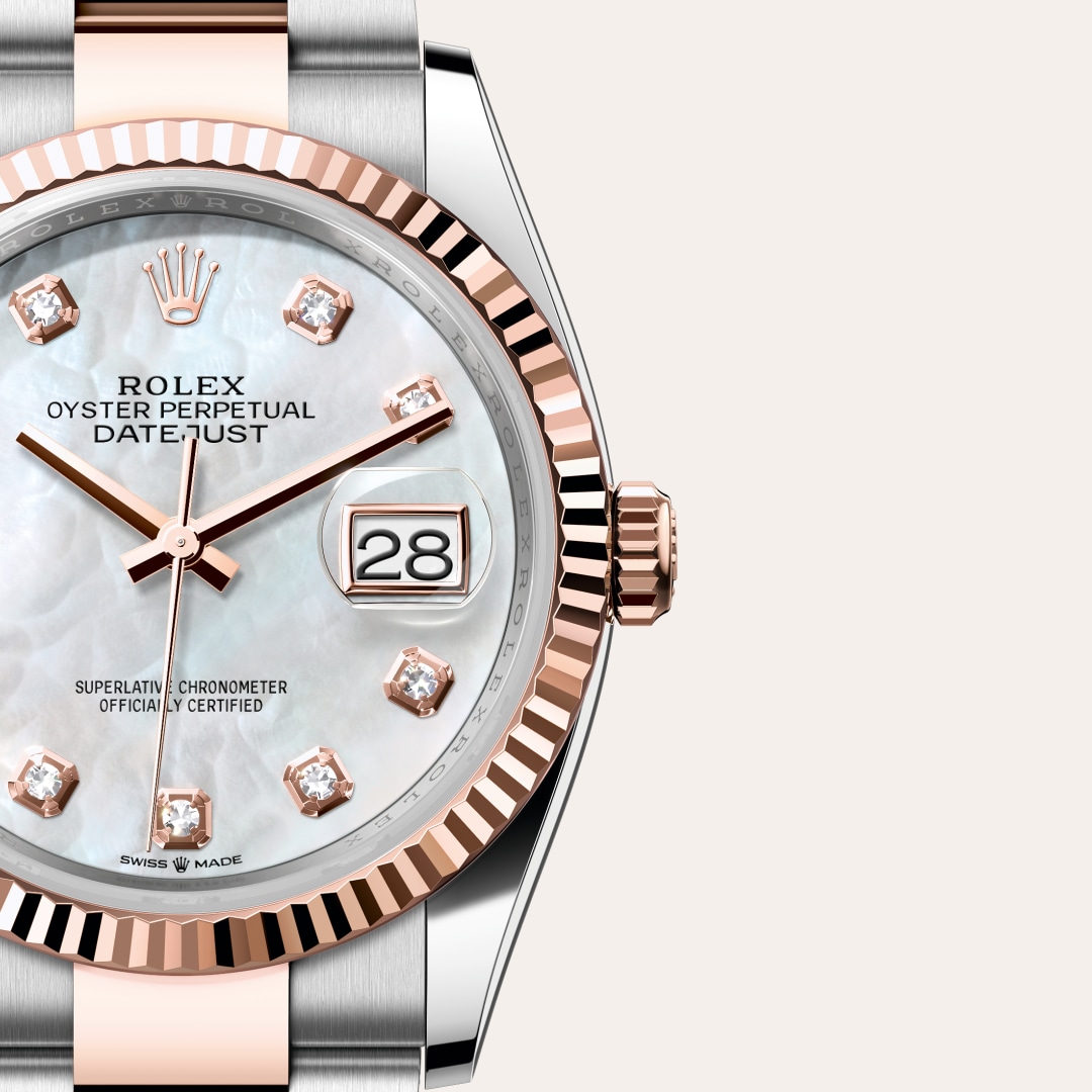Rolex Datejust in Everose Rolesor - combination of Oystersteel and Everose gold, M126231-0022 - Lenox Jewelers