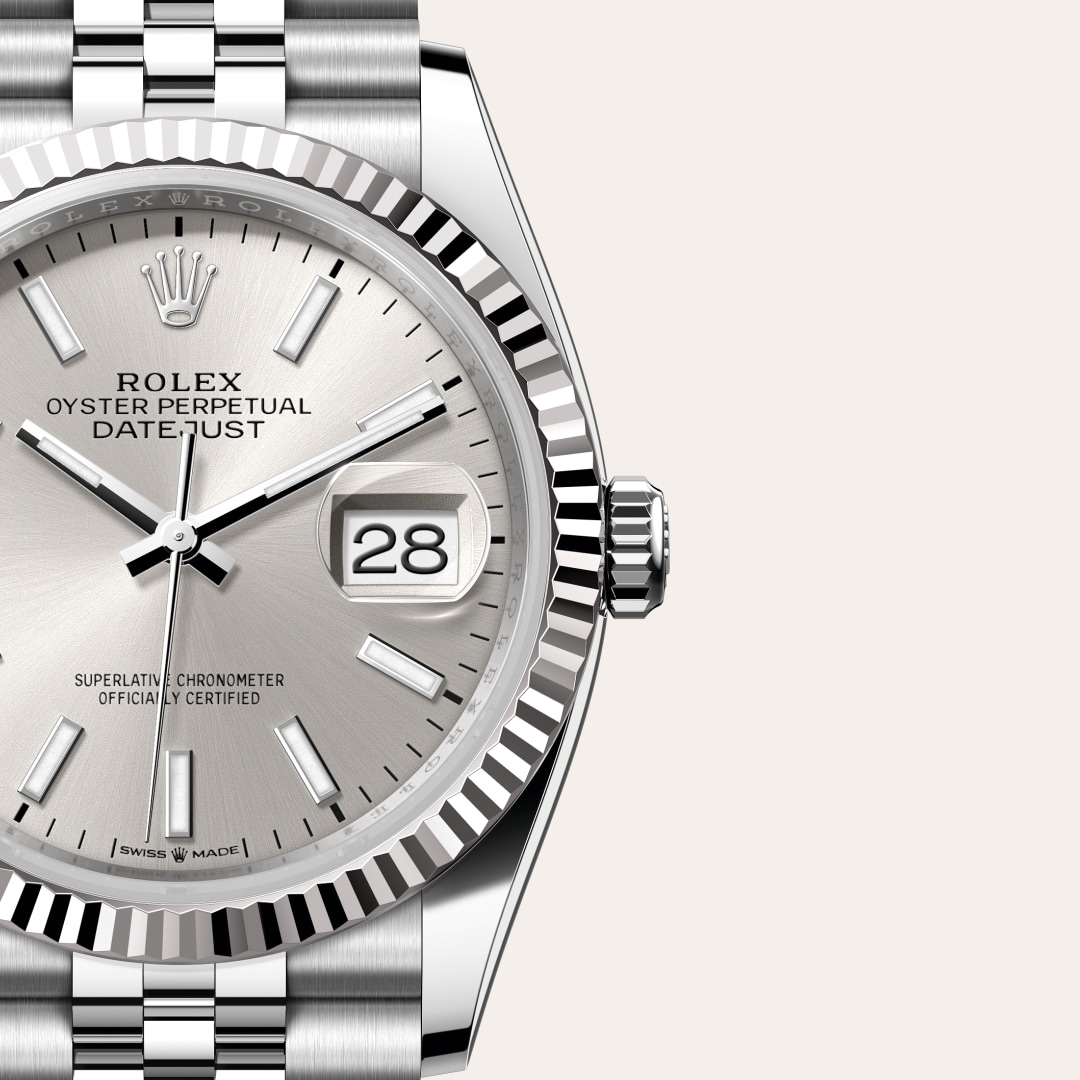 Rolex Datejust in White Rolesor - combination of Oystersteel and white gold, M126234-0013 - Little Switzerland
