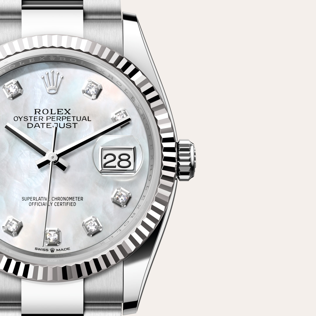 Rolex Datejust in White Rolesor - combination of Oystersteel and white gold, M126234-0020 - Walters & Hogsett