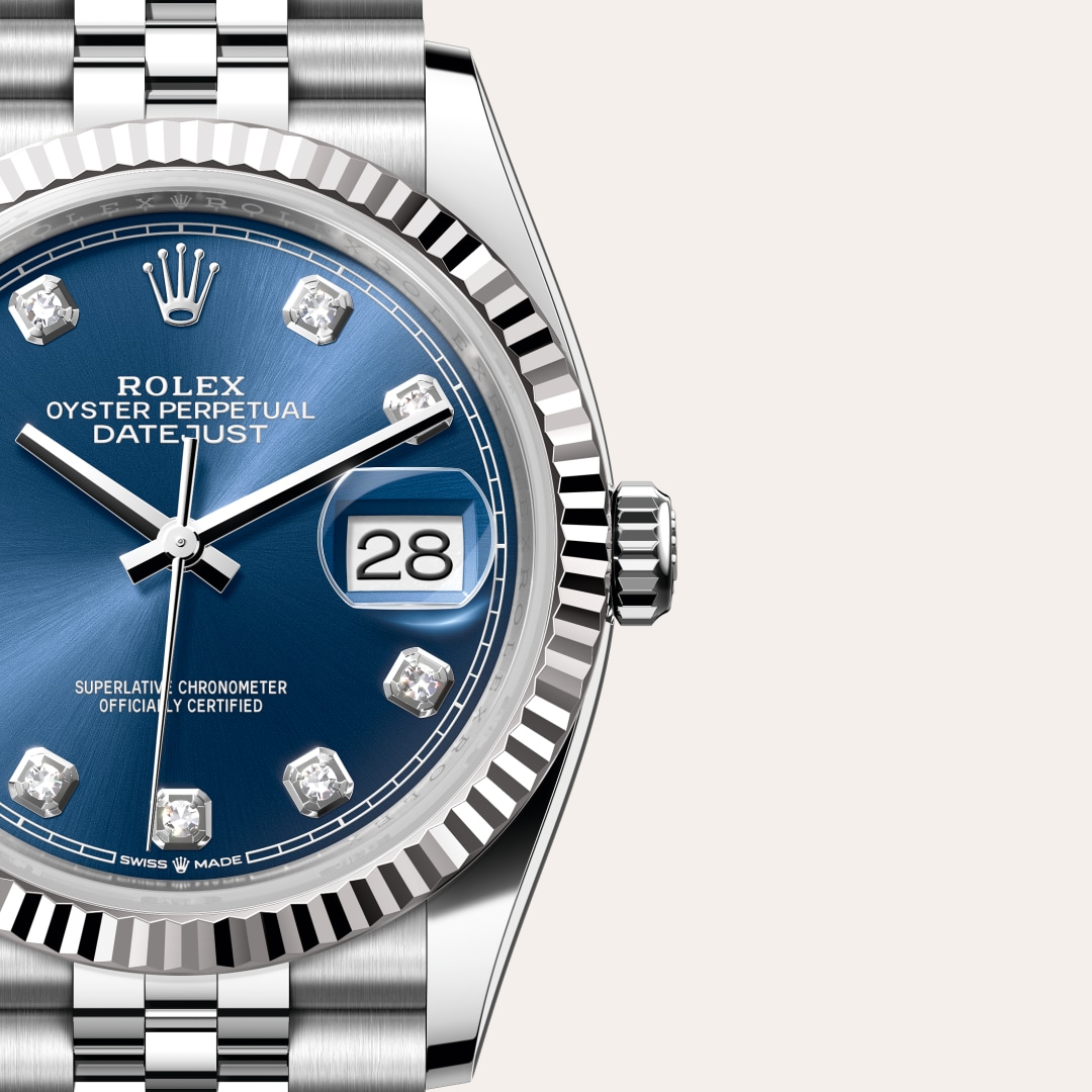 Rolex Datejust in White Rolesor - combination of Oystersteel and white gold, M126234-0037 - Blakemans Jewelry