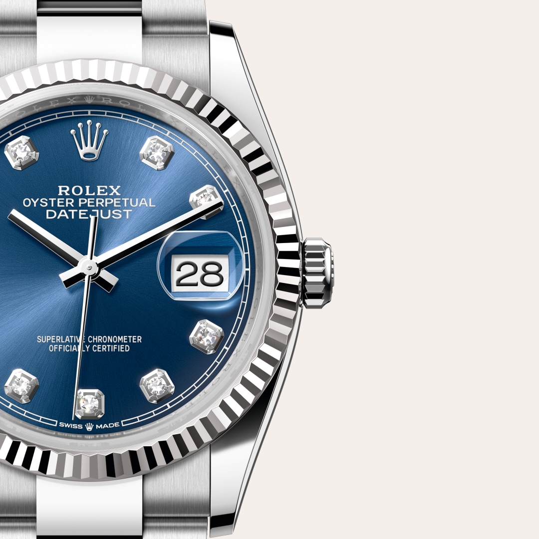 Rolex Datejust in White Rolesor - combination of Oystersteel and white gold, M126234-0038 - Little Switzerland