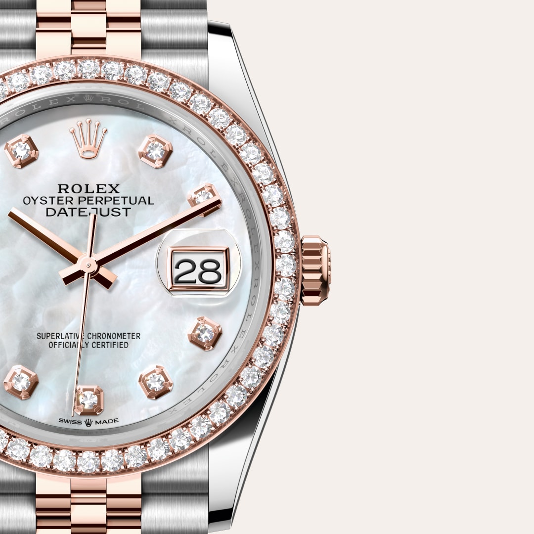Rolex Datejust in Everose Rolesor - combination of Oystersteel and Everose gold, M126281RBR-0009 - Little Switzerland