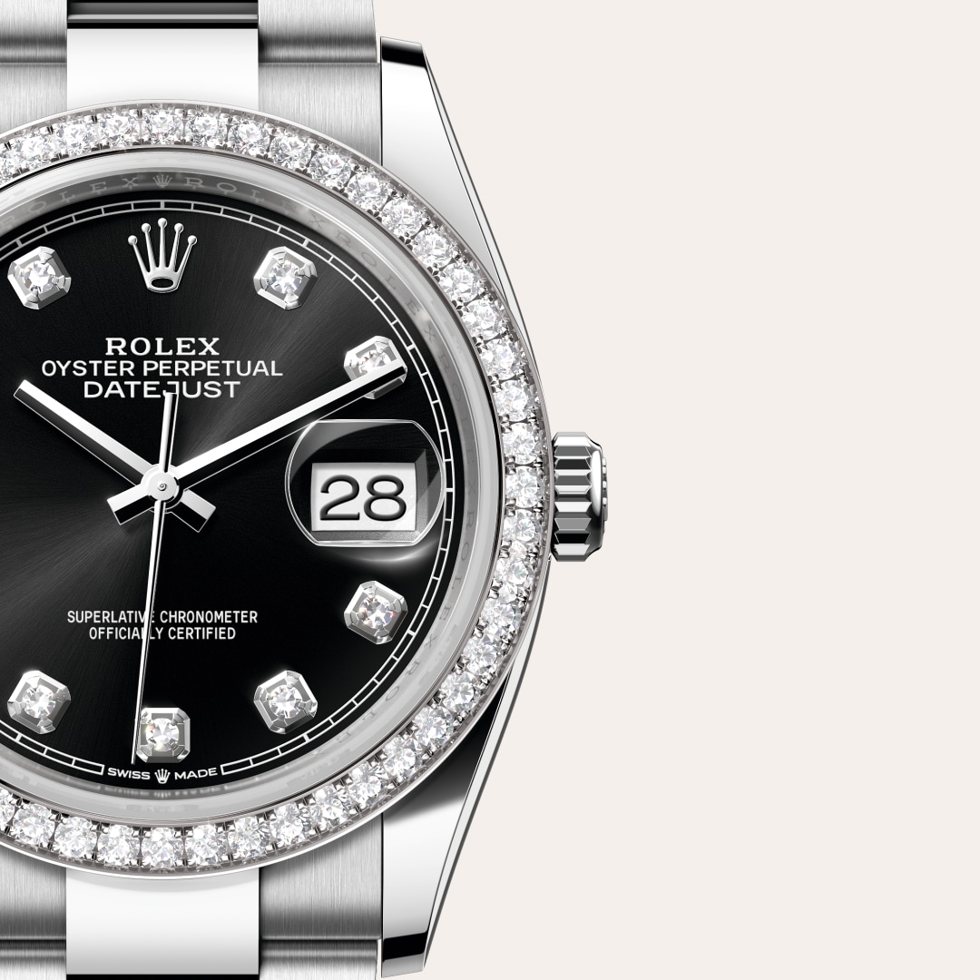 Rolex Datejust in White Rolesor - combination of Oystersteel and white gold, M126284RBR-0020 - Little Switzerland