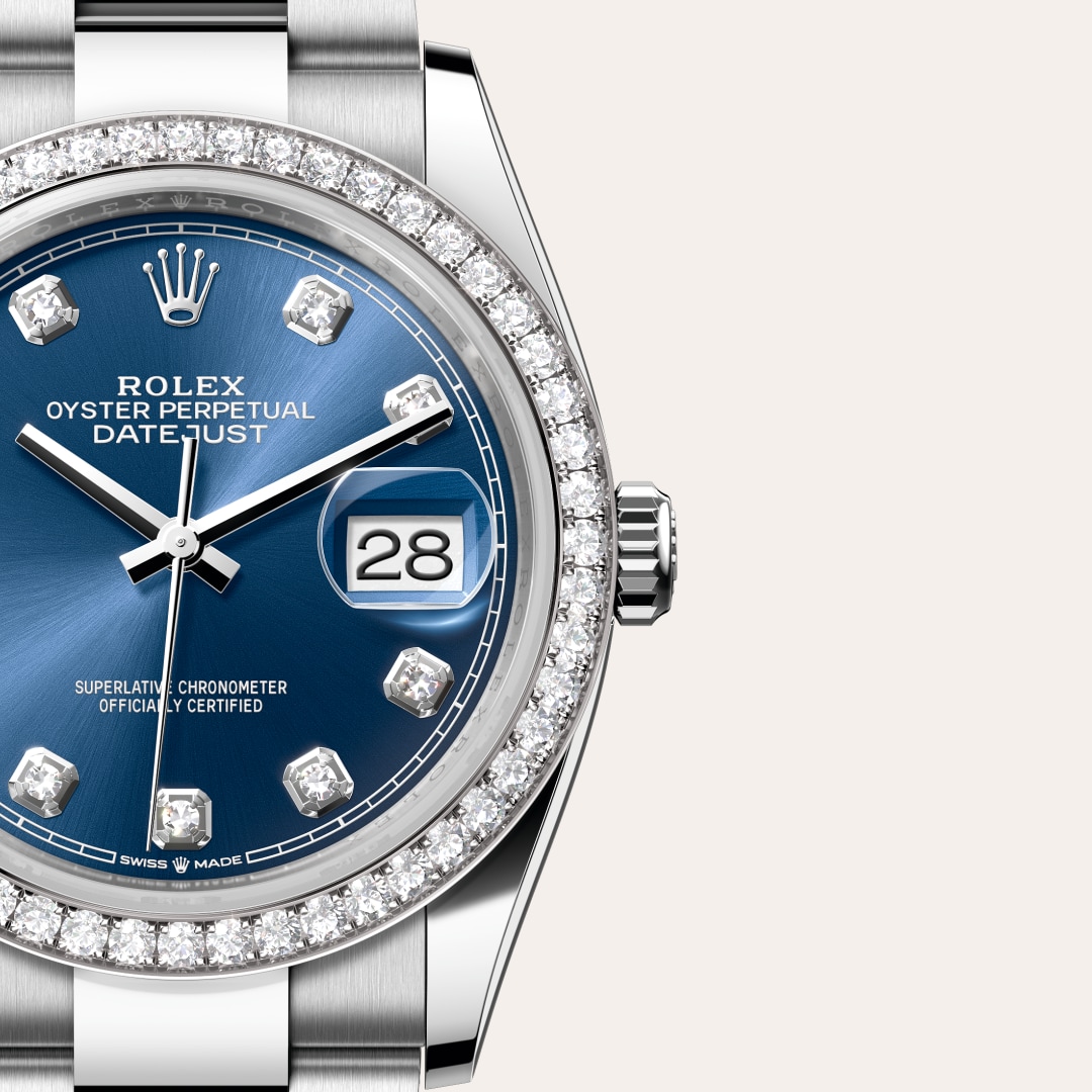 Rolex Datejust in White Rolesor - combination of Oystersteel and white gold, M126284RBR-0030 - Meierotto Jewelers