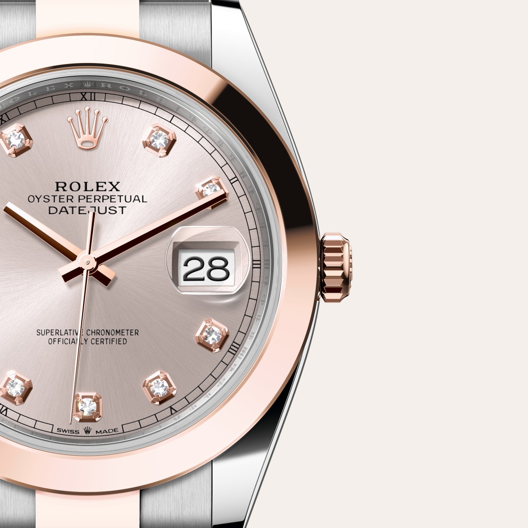 Rolex Datejust in Everose Rolesor - combination of Oystersteel and Everose gold, M126301-0007 - Clarkson Jewelers