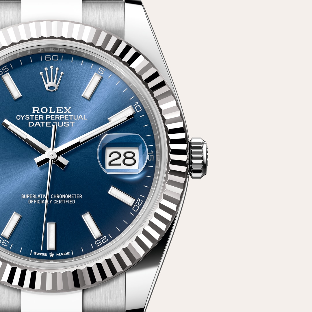 Rolex Datejust in White Rolesor - combination of Oystersteel and white gold, M126334-0001 - Little Switzerland