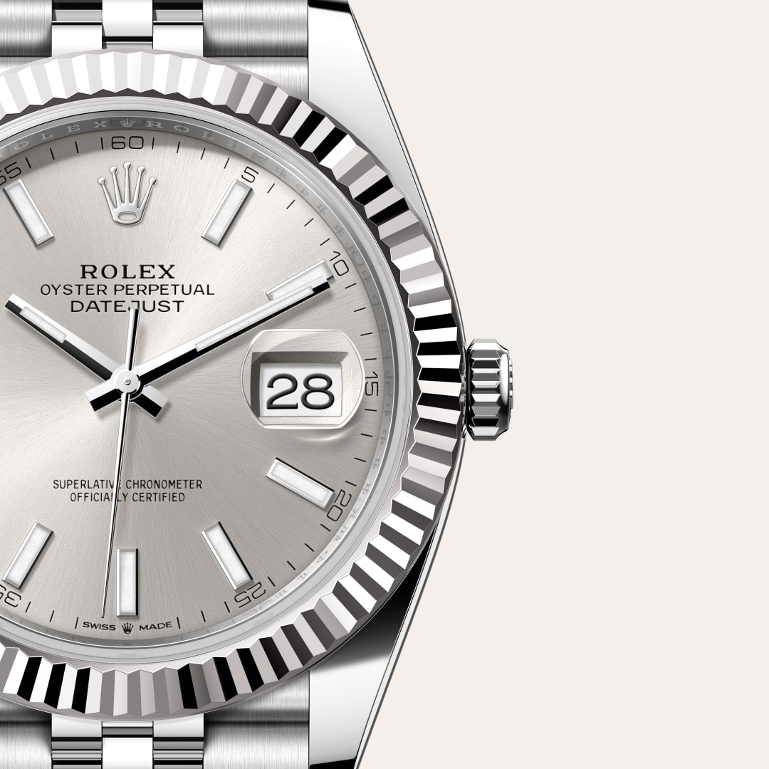 Rolex Datejust in White Rolesor - combination of Oystersteel and white gold, M126334-0004 - Little Switzerland