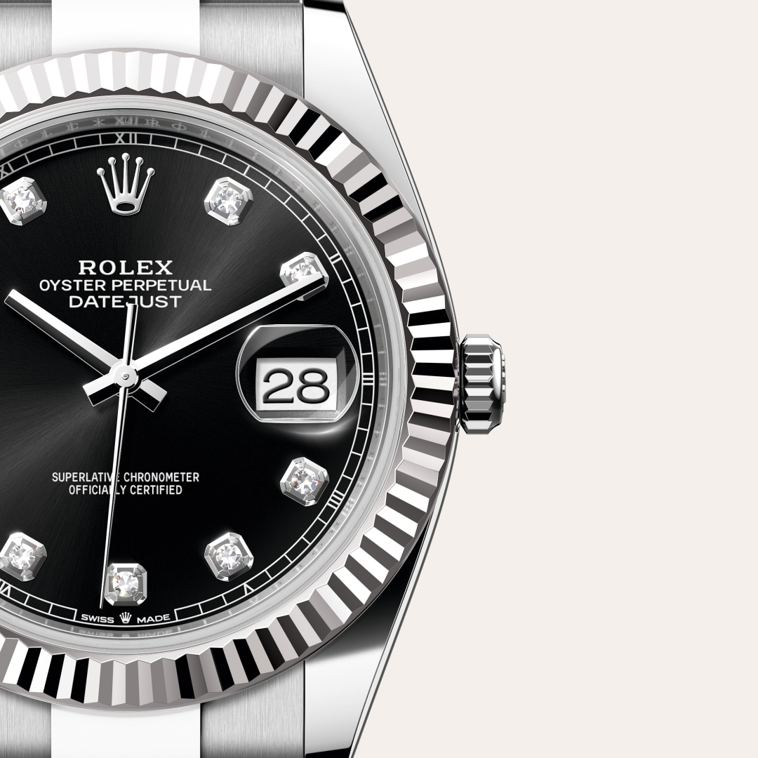 Rolex Datejust in White Rolesor - combination of Oystersteel and white gold, M126334-0011 - Little Switzerland