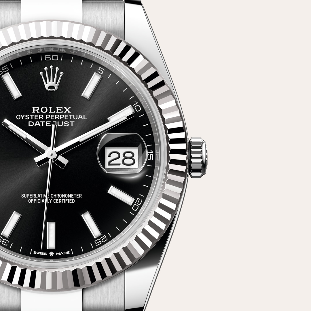Rolex Datejust in White Rolesor - combination of Oystersteel and white gold, M126334-0017 - Blakemans Jewelry