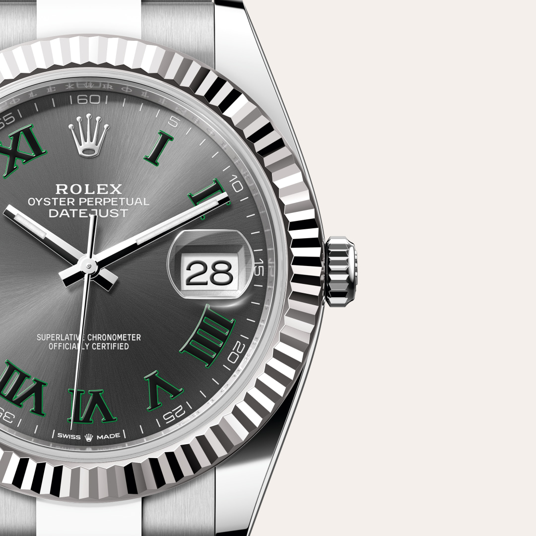 Rolex Datejust in White Rolesor - combination of Oystersteel and white gold, M126334-0021 - Little Switzerland