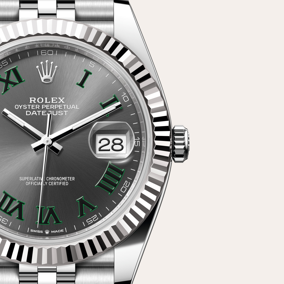 Rolex Datejust in White Rolesor - combination of Oystersteel and white gold, M126334-0022 - Little Switzerland