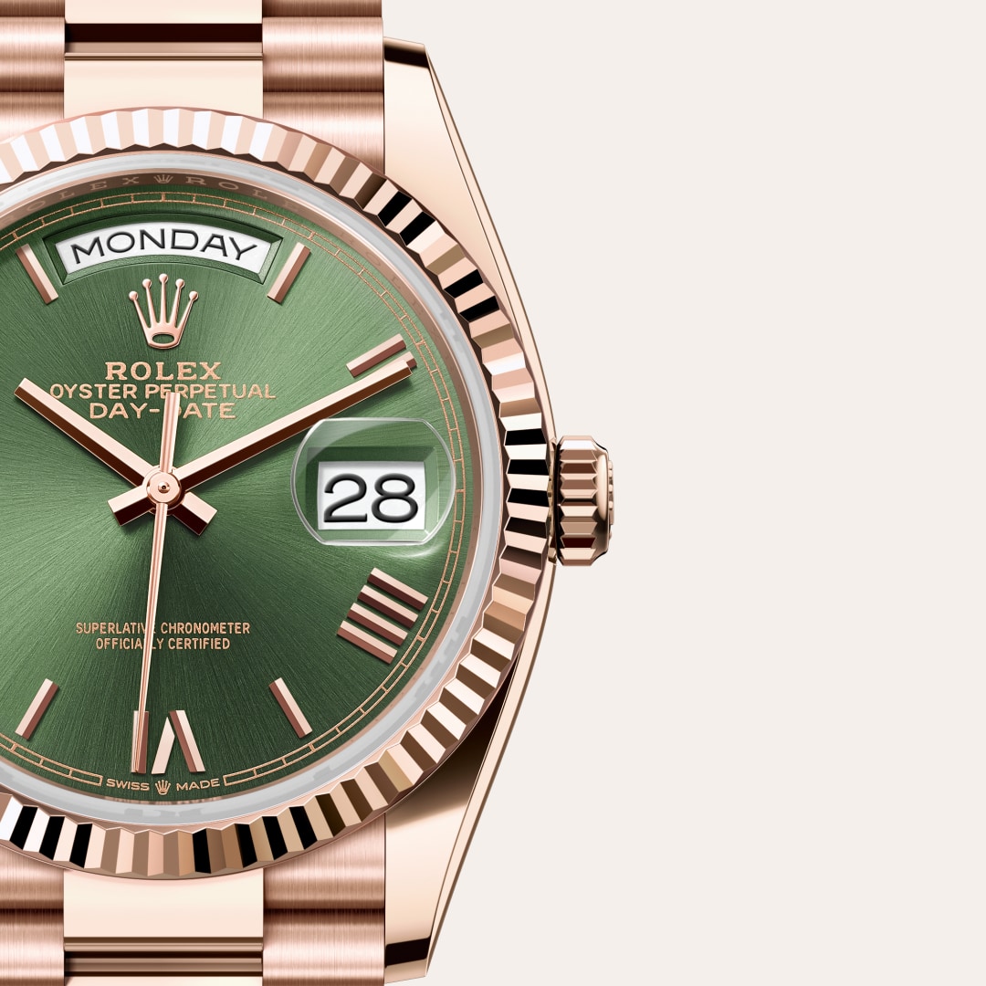 Rolex Day-Date in 18 kt Everose gold, M128235-0089 - Schiffman's Jewelers
