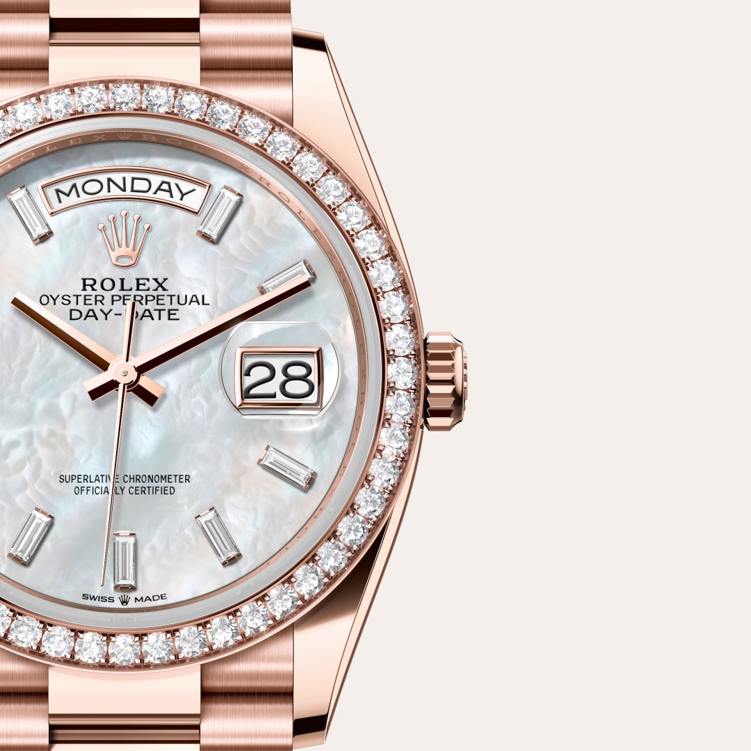 Rolex Day-Date in 18 kt Everose gold, M128345RBR-0077 - Richter & Phillips