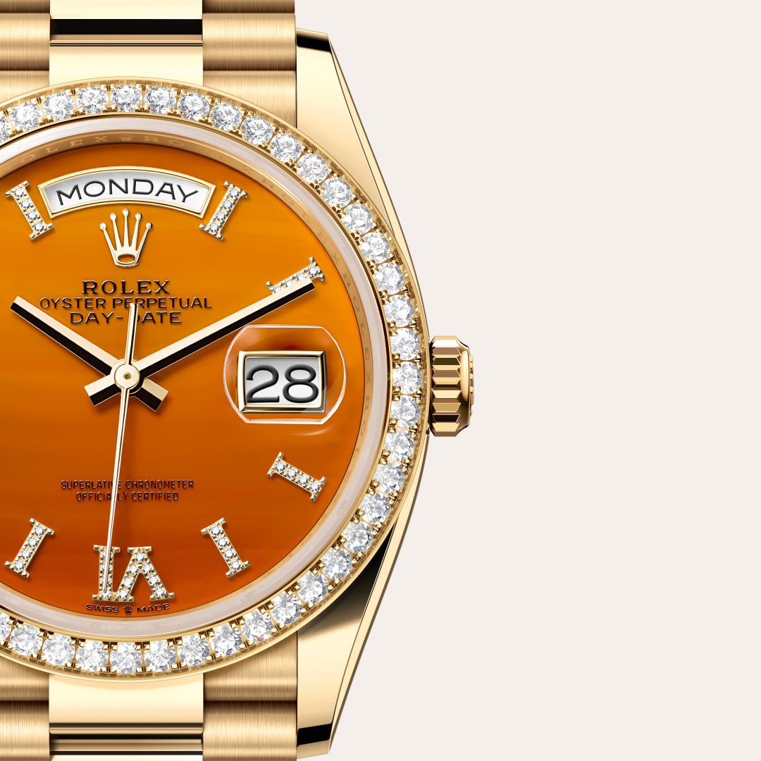 Rolex Day-Date in 18 kt yellow gold, M128348RBR-0049 - Meierotto Jewelers