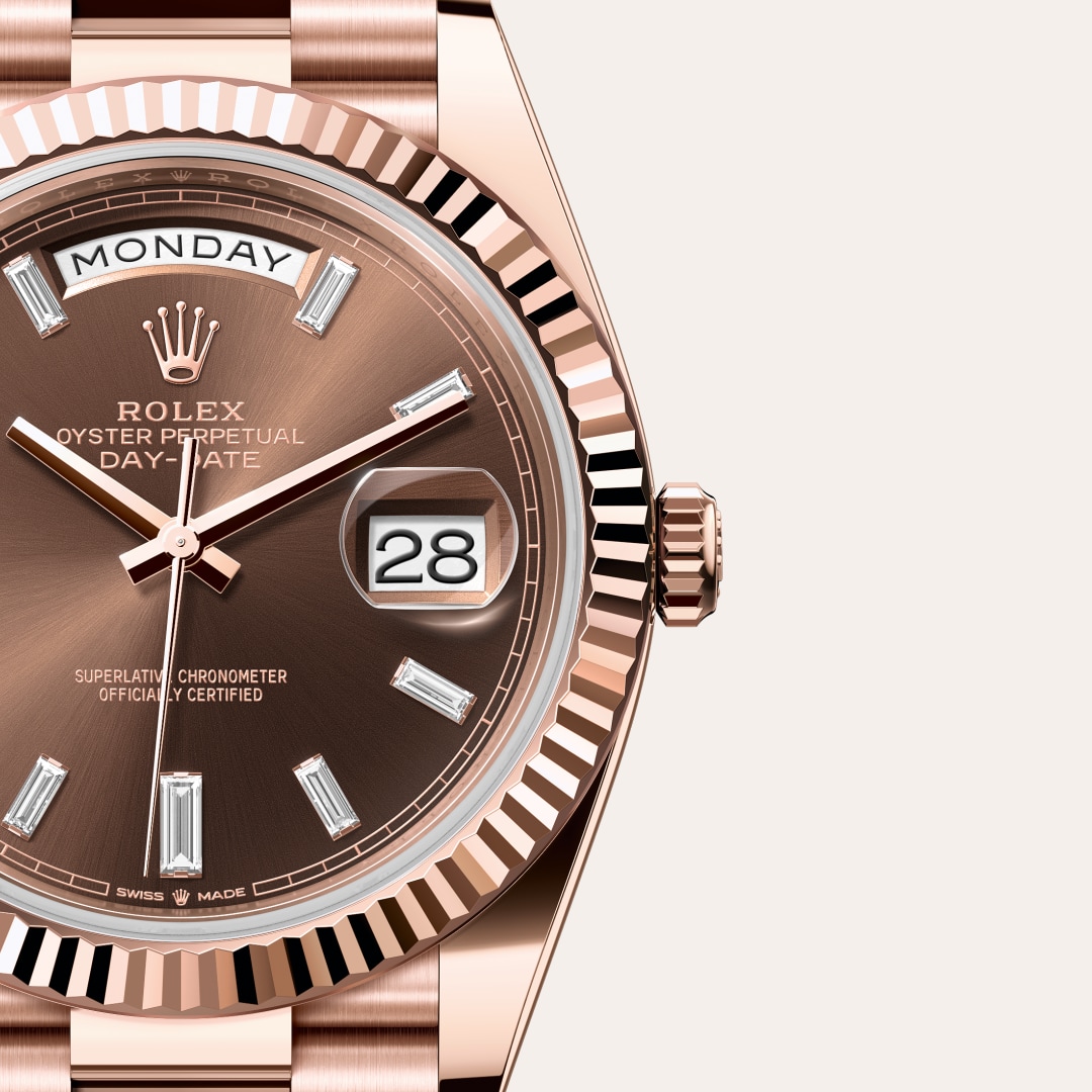 Rolex Day-Date in 18 kt Everose gold, M228235-0003 - Lenox Jewelers