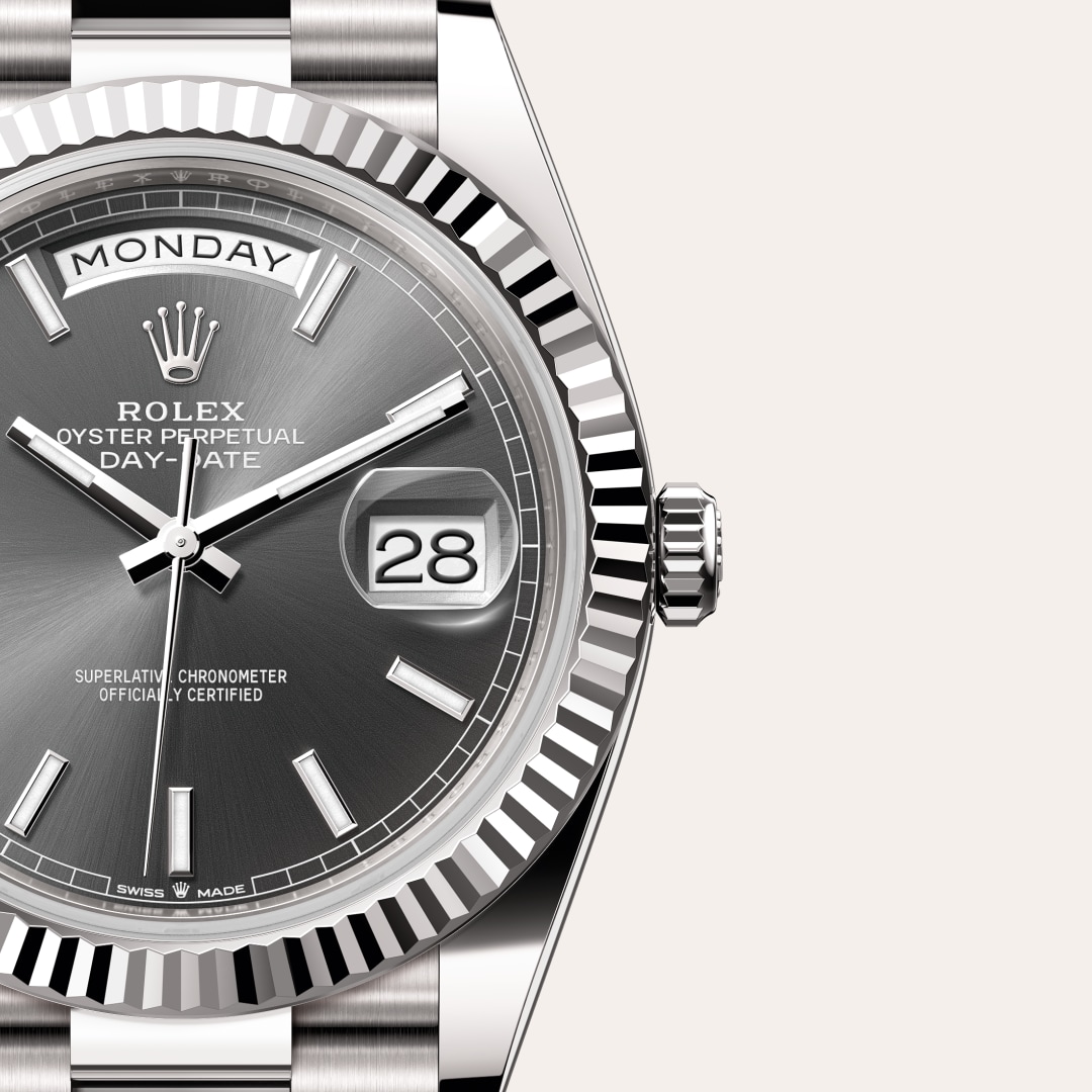 Rolex Day-Date in 18 kt white gold, M228239-0060 - Little Switzerland