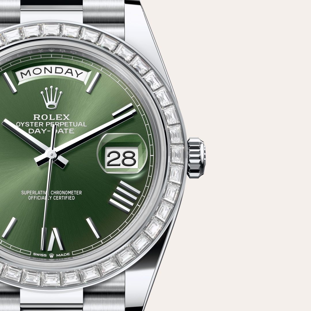 Rolex Day-Date in Platinum, M228396TBR-0020 - Meierotto Jewelers