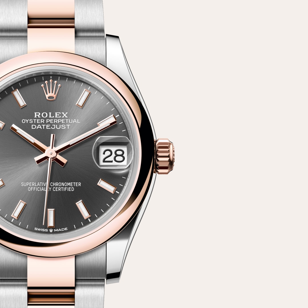 Rolex Datejust in Everose Rolesor - combination of Oystersteel and Everose gold, M278241-0017 - Clarkson Jewelers