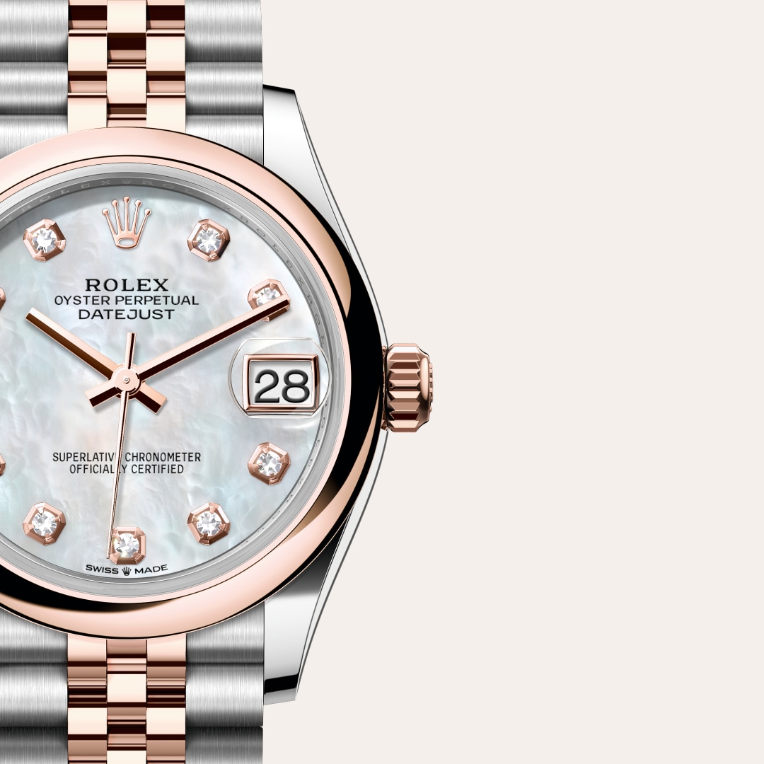 Rolex Datejust in Everose Rolesor - combination of Oystersteel and Everose gold, M278241-0026 - Clarkson Jewelers