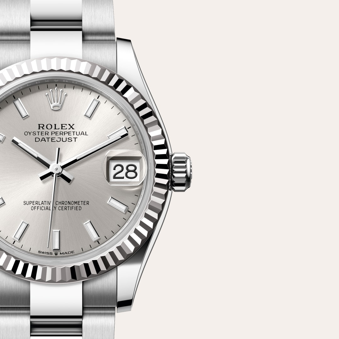 Rolex Datejust in White Rolesor - combination of Oystersteel and white gold, M278274-0011 - Little Switzerland