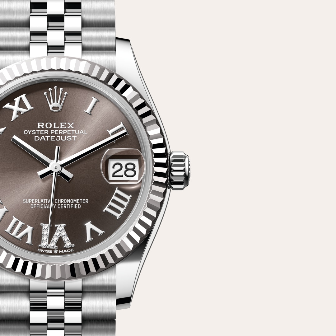 Rolex Datejust in White Rolesor - combination of Oystersteel and white gold, M278274-0028 - Lenox Jewelers
