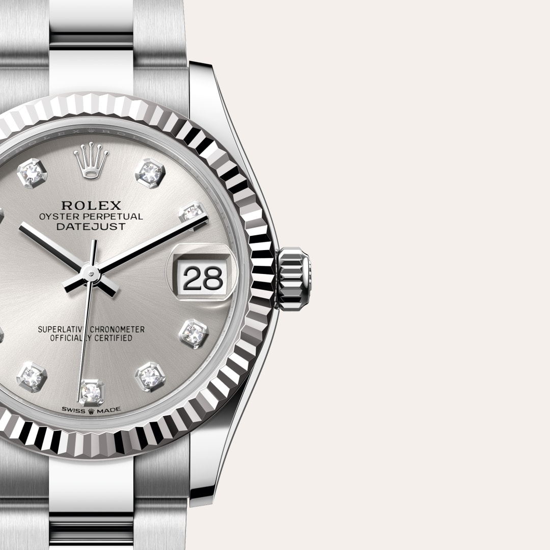 Rolex Datejust in White Rolesor - combination of Oystersteel and white gold, M278274-0029 - Clarkson Jewelers
