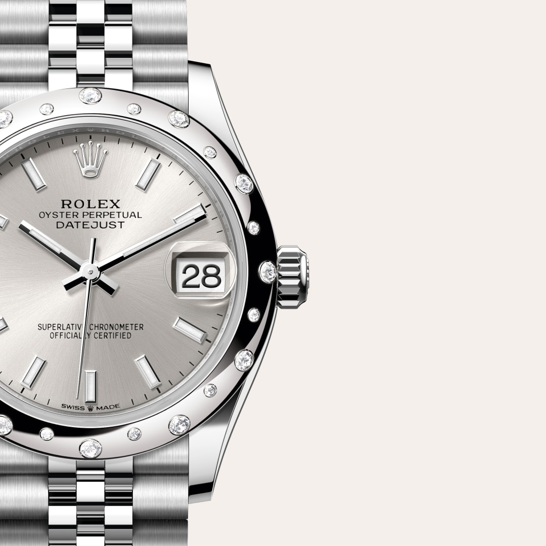 Rolex Datejust in White Rolesor - combination of Oystersteel and white gold, M278344RBR-0014 - Walters & Hogsett