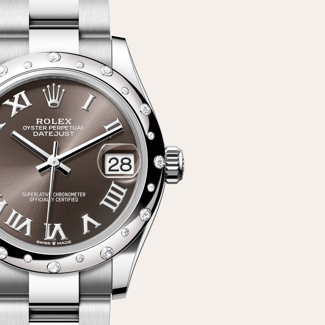 Rolex Datejust in White Rolesor - combination of Oystersteel and white gold, M278344RBR-0023 - Meierotto Jewelers