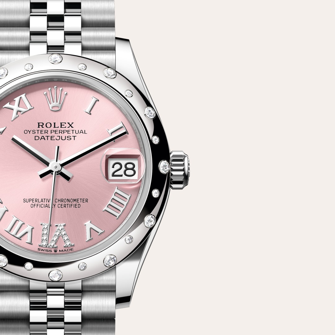 Rolex Datejust in White Rolesor - combination of Oystersteel and white gold, M278344RBR-0026 - Little Switzerland