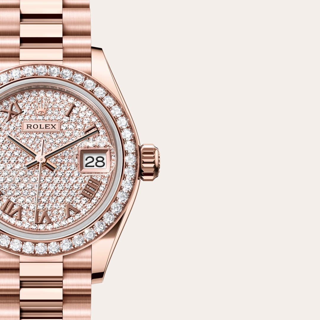 Rolex Lady-Datejust in 18 kt Everose gold, M279135RBR-0021 - Lenox Jewelers