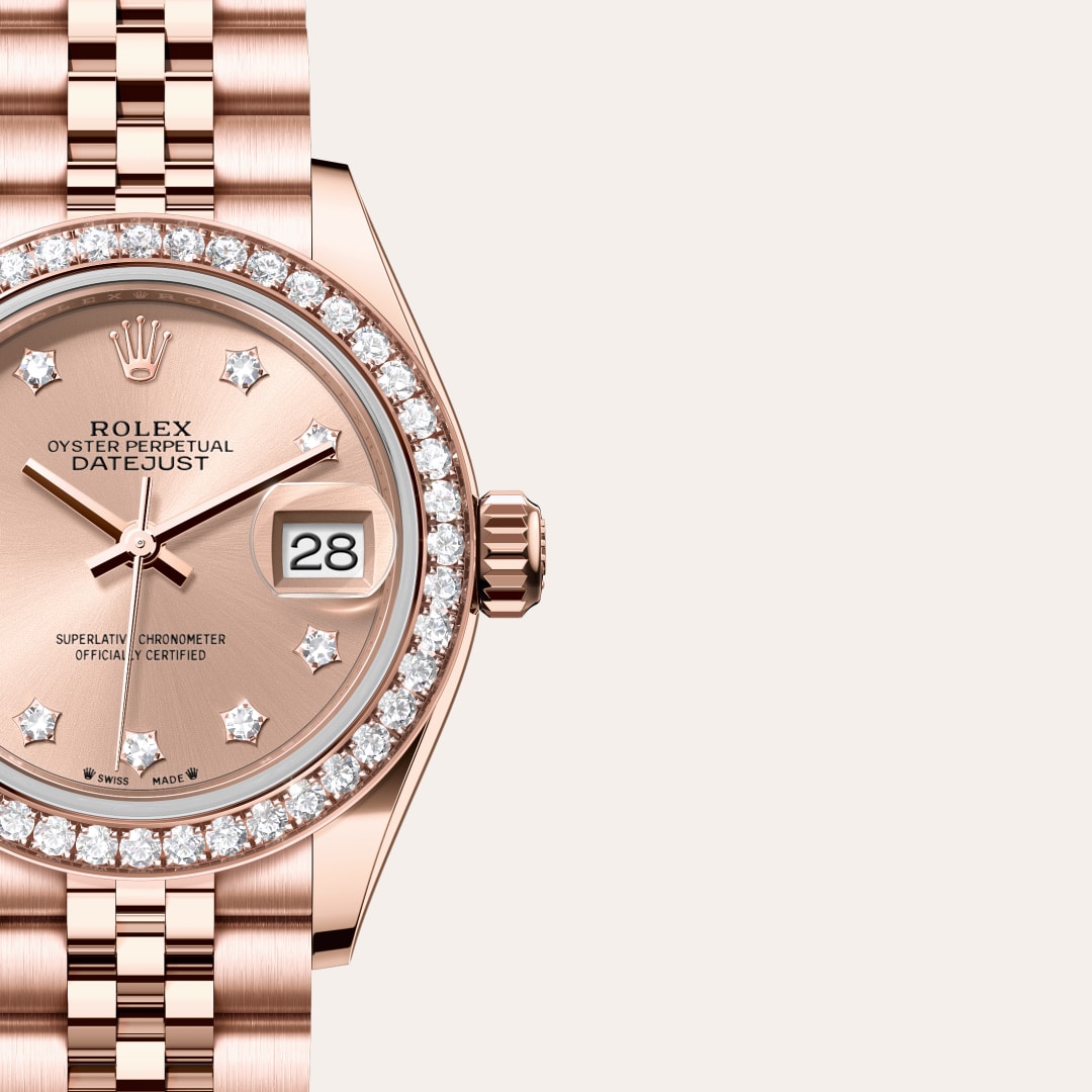 Rolex Lady-Datejust in 18 kt Everose gold, M279135RBR-0030 - Meierotto Jewelers
