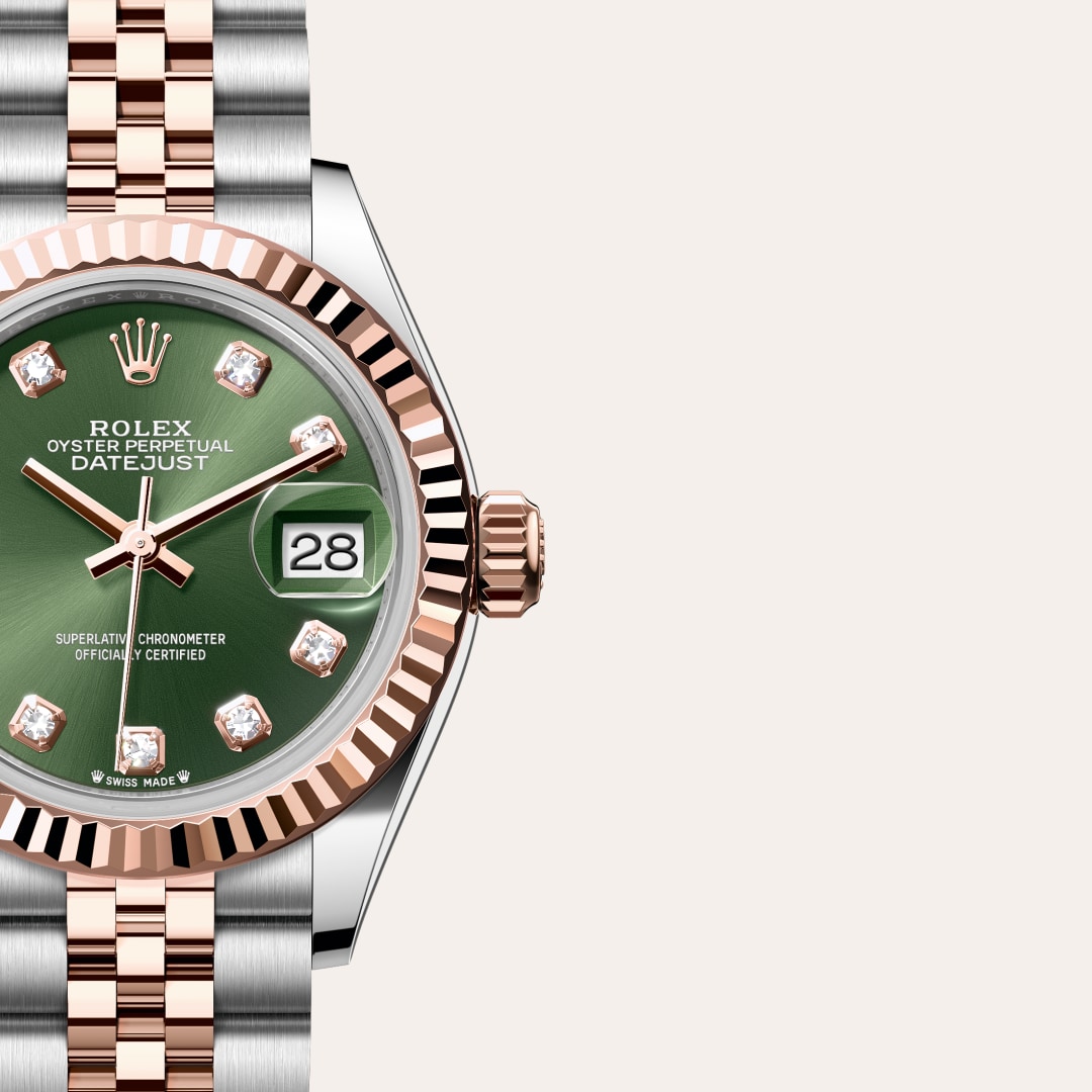 Rolex Lady-Datejust in Everose Rolesor - combination of Oystersteel and Everose gold, M279171-0007 - Schiffman's Jewelers