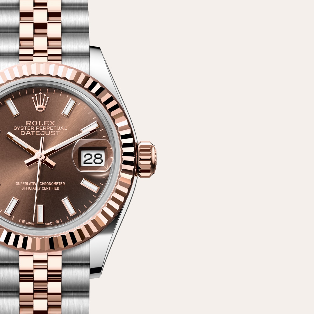 Rolex Lady-Datejust in Everose Rolesor - combination of Oystersteel and Everose gold, M279171-0017 - Lenox Jewelers