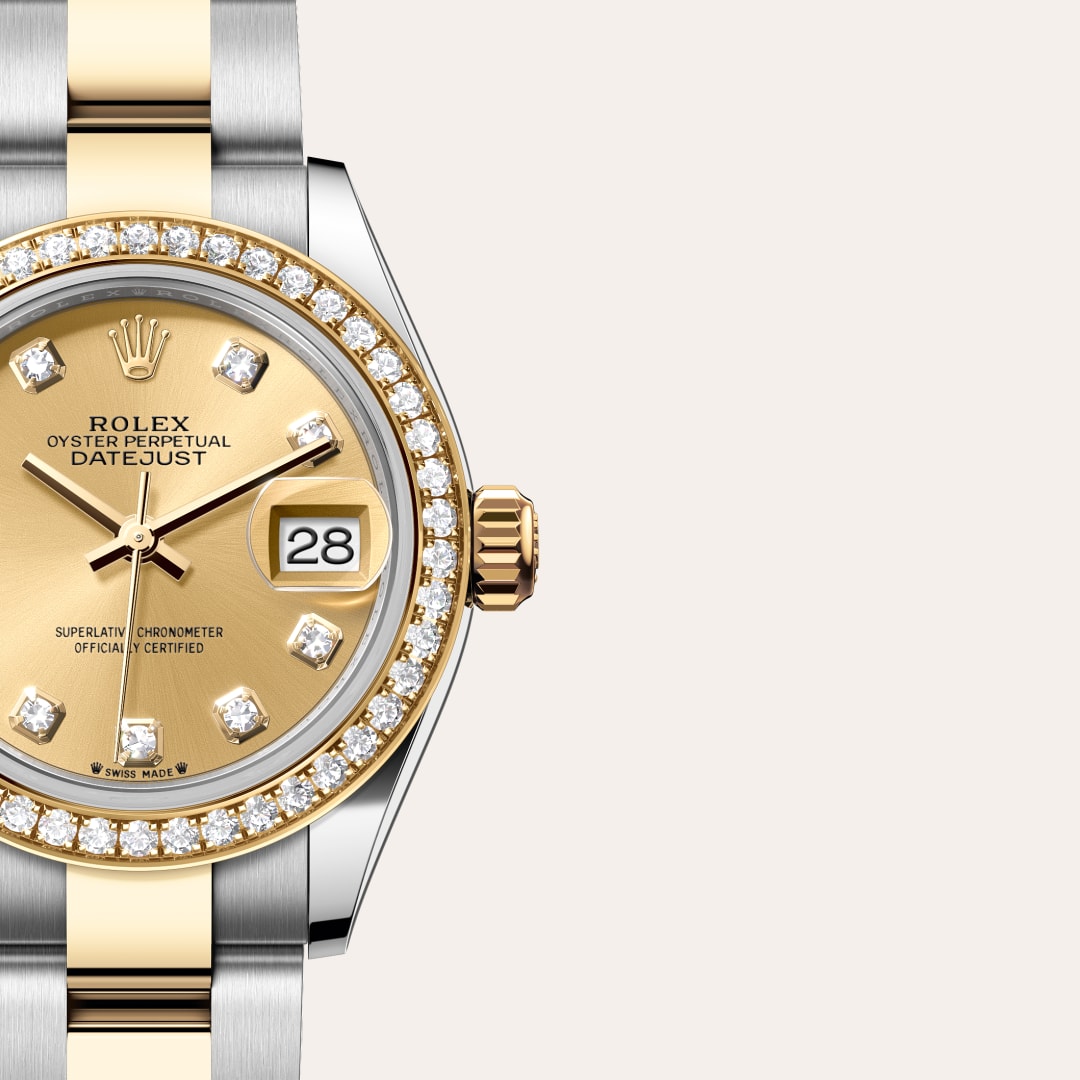 Rolex Lady-Datejust in Yellow Rolesor - combination of Oystersteel and yellow gold, M279383RBR-0012 - Lenox Jewelers